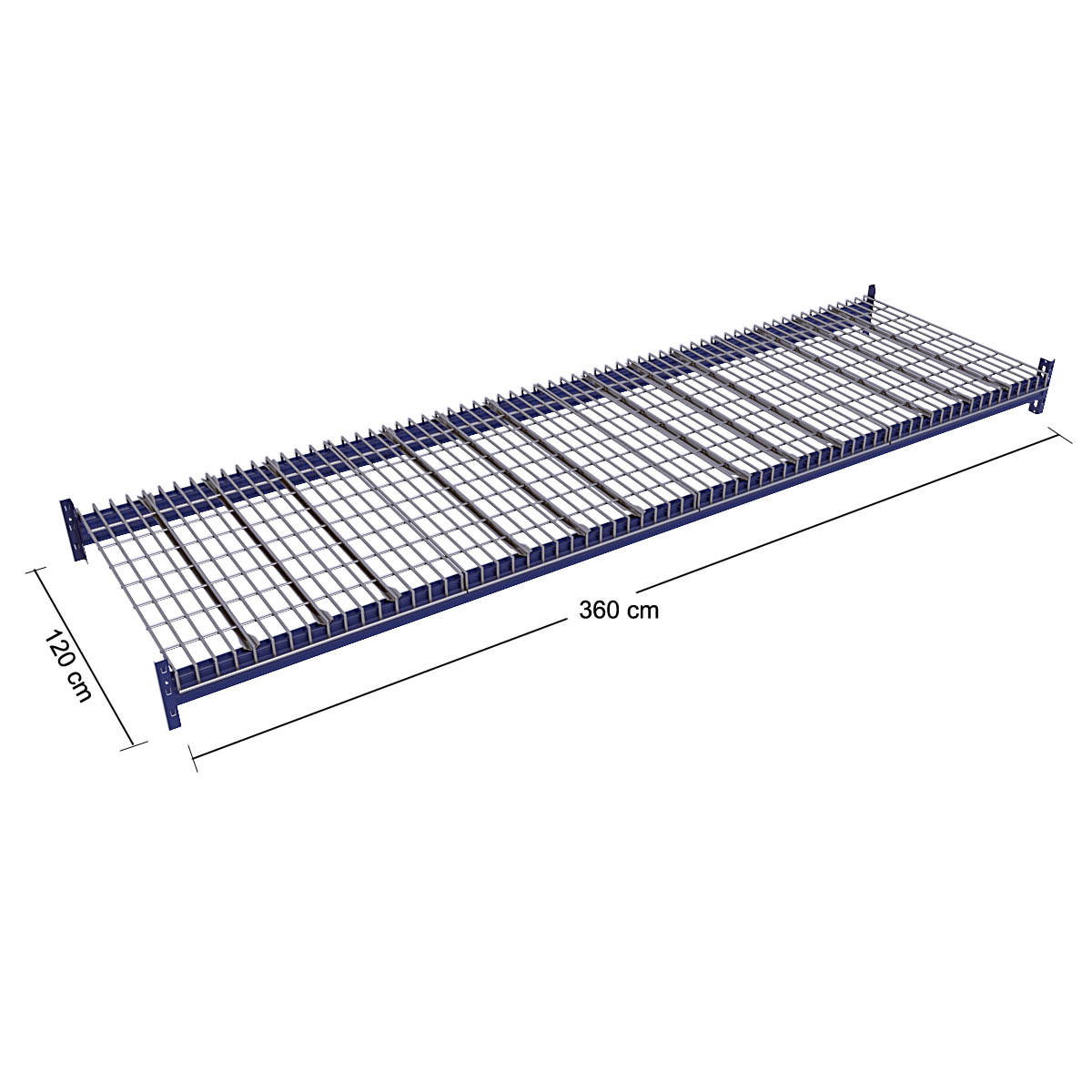 Ripiani in rete per scaffale portapallet - KIT cm. L.360xP.120 (4000Kg)