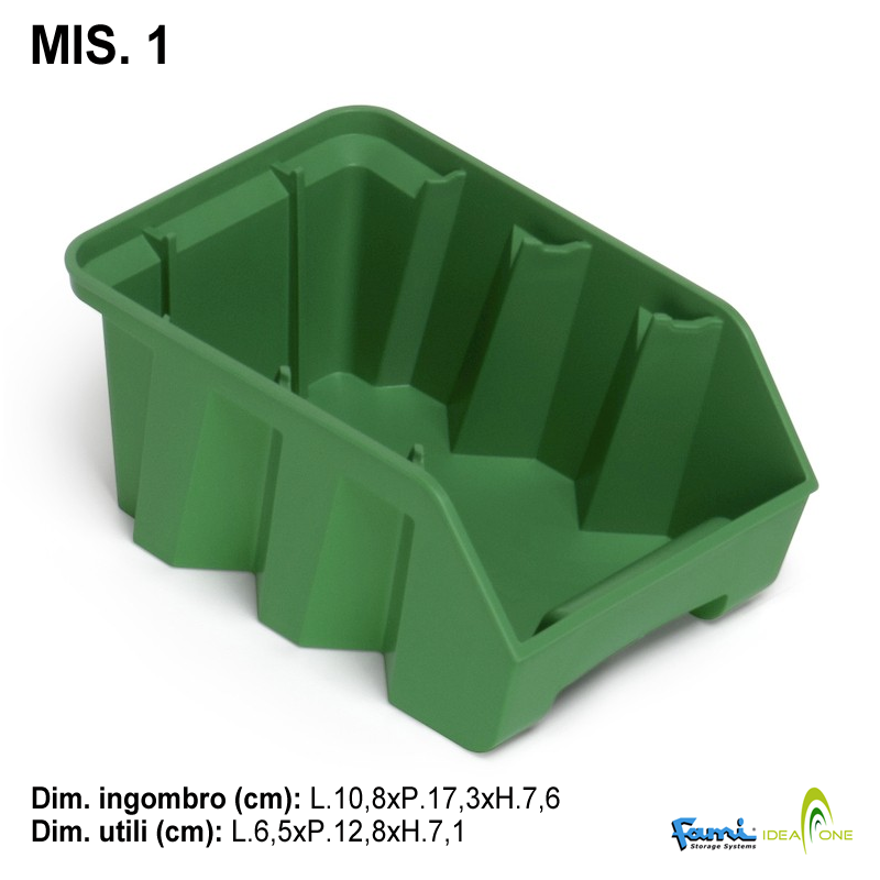 Carrelli portaminuterie con 192 contenitori / cm. L.106,7xP.66,8xH.138,4 Verde Traffico