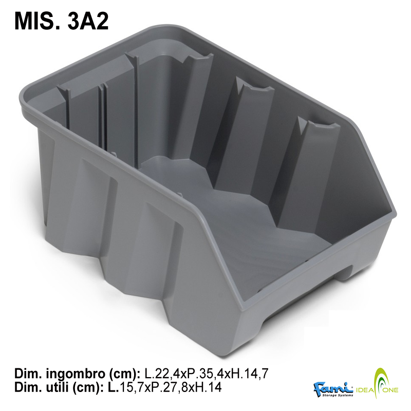 Carrello portaminuterie con 100 contenitori / cm. L.106,7xP.66,8xH.138,4 Grigio