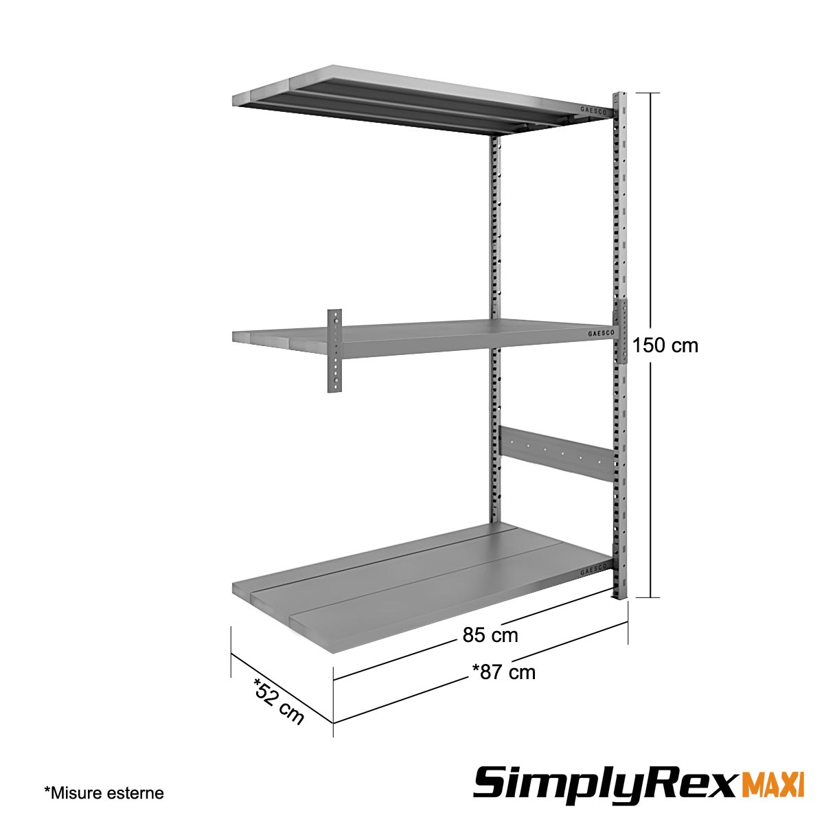 Scaffale Componibile - cm. L.85xP.50xH.150 (AGG) Simplyrex
