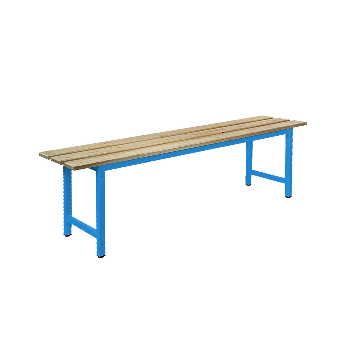 Panca spogliatoio  in legno telaio Blu 5 posti / cm. L.150