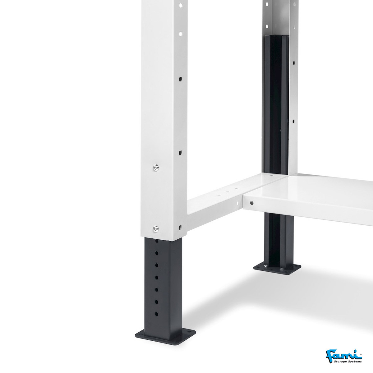 Banco da lavoro piano in legno H regolabile (GRIGIO) / cm. L.150xP.75xH.73/110,7 – FAMI WORK1507