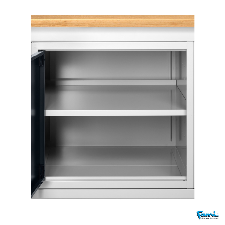 Banco da lavoro piano in legno H regolabile (GRIGIO) / cm. L.150xP.75xH.73/110,7 – FAMI WORK1509