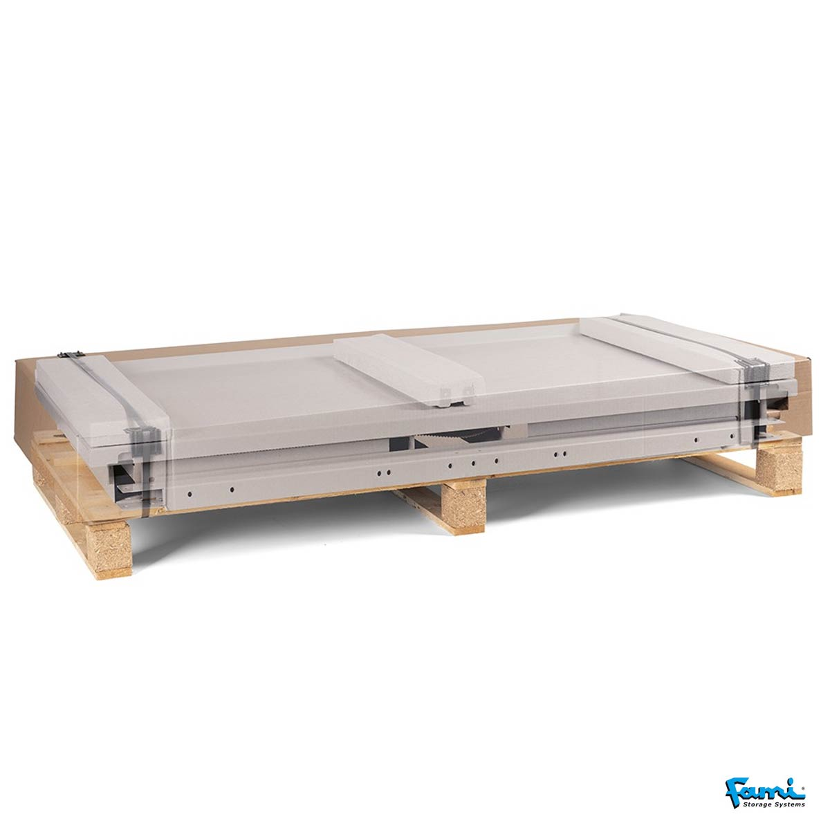Banco da lavoro piano in legno H regolabile (GRIGIO) / cm. L.150xP.75xH.73/110,7 – FAMI WORK1509