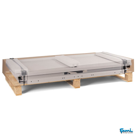 Banco da lavoro piano in legno H regolabile (Grigio) / cm. L.200xP.75xH.167,5/205 – FAMI WORK2034