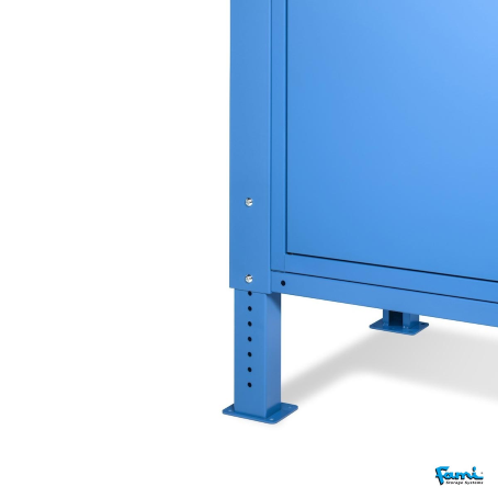 Banco da lavoro piano in legno H regolabile (Blu) / cm. L.200xP.75xH.167,5/205 – FAMI WORK2039
