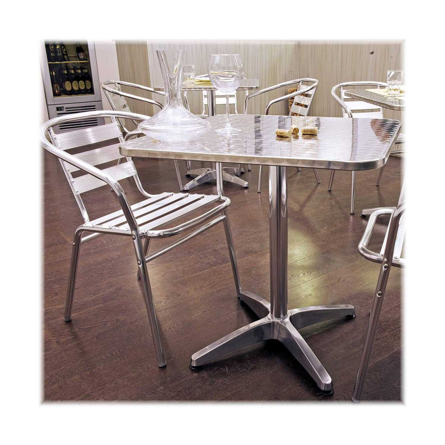 Sedia bar in alluminio / cm. L.53xP.57xH.72