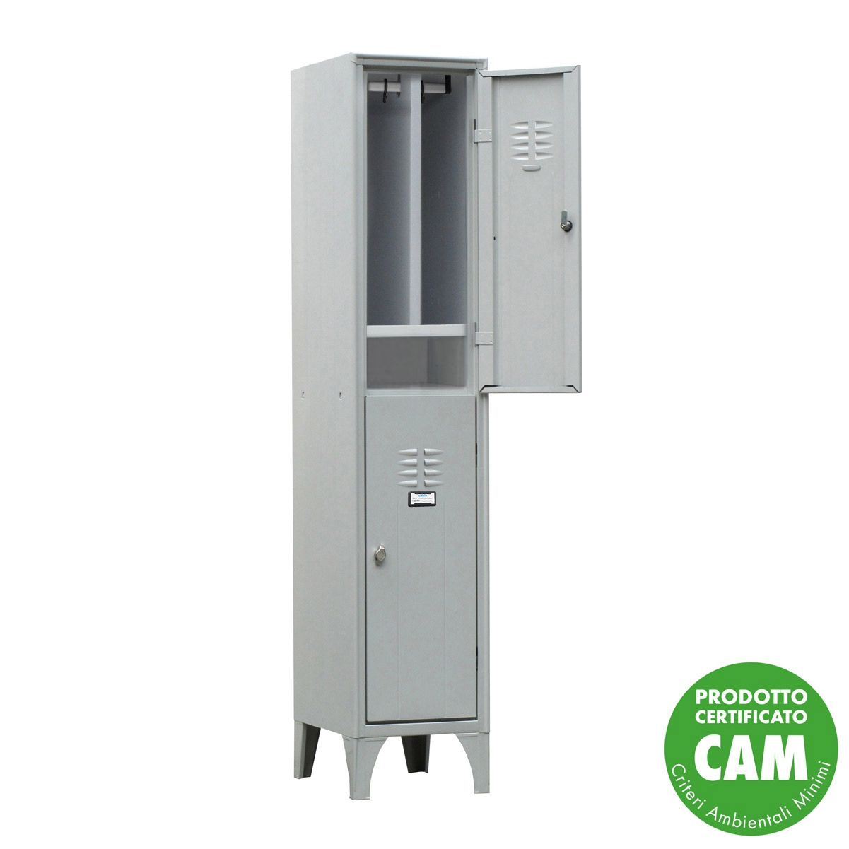 Armadietto spogliatoio 2 Vani con portascarpe / cm. L.35xP.50xH.180