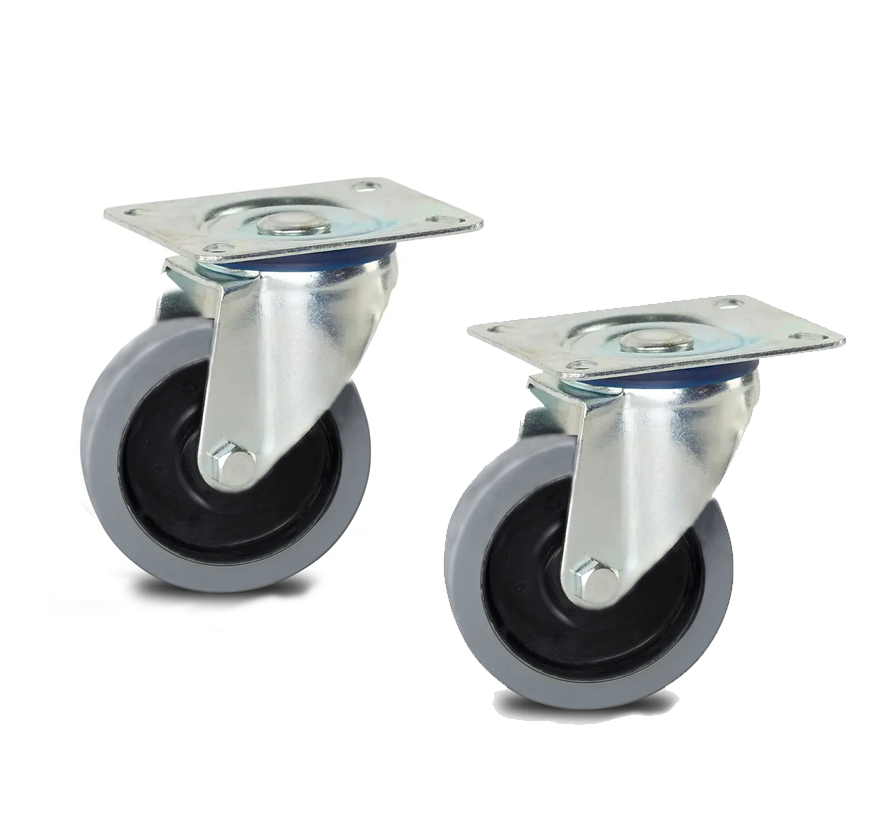 Ruota girevole gomma standard / diam. 80 mm. / port. 50 kg MG (2 Pz)