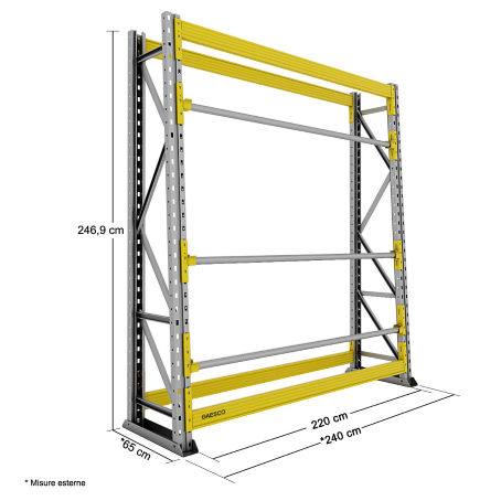 Scaffale per stoccaggio di Bobine e Rotoli (200 cm) 