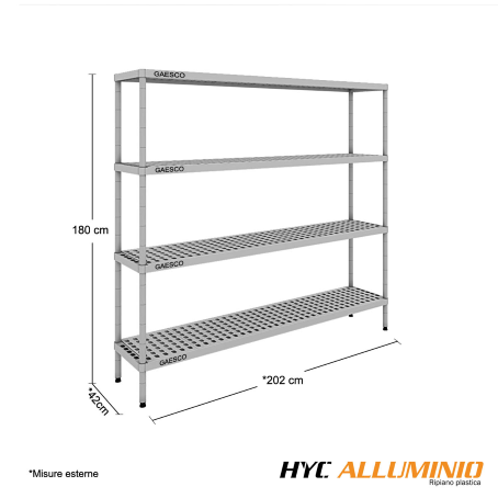 Scaffale per celle frigo Lineare  -  cm.209x119 H.180