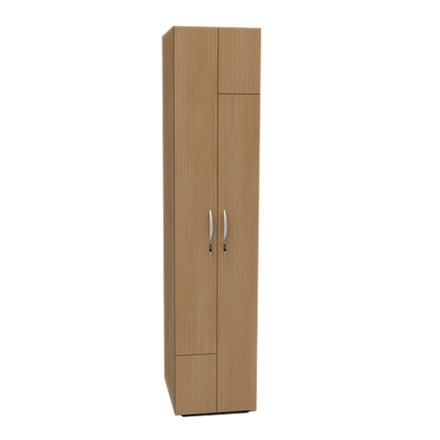 Armadio spogaliatoio in legno a 2 posti ante a "Z" / cm.40x52x185H NOCE