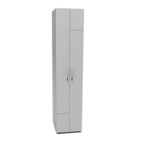 Armadio spogaliatoio in legno a 2 posti ante a "Z" / cm.40x52x185H GRIGIO