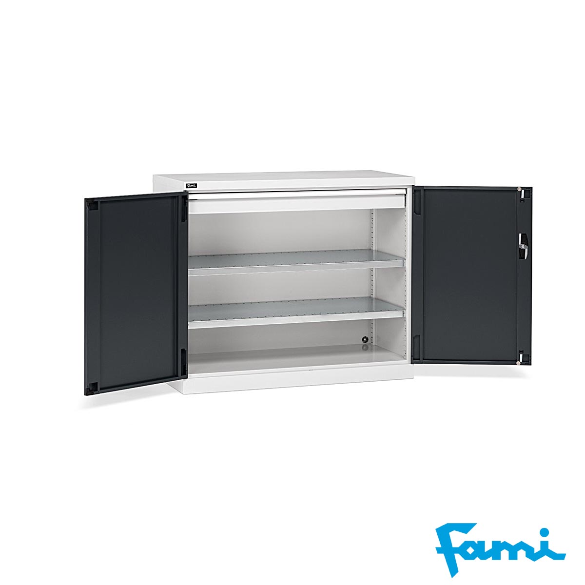 Armadietto basso a 2 Ripiani + 1 cassetto / cm.120x55x100h FAMI 