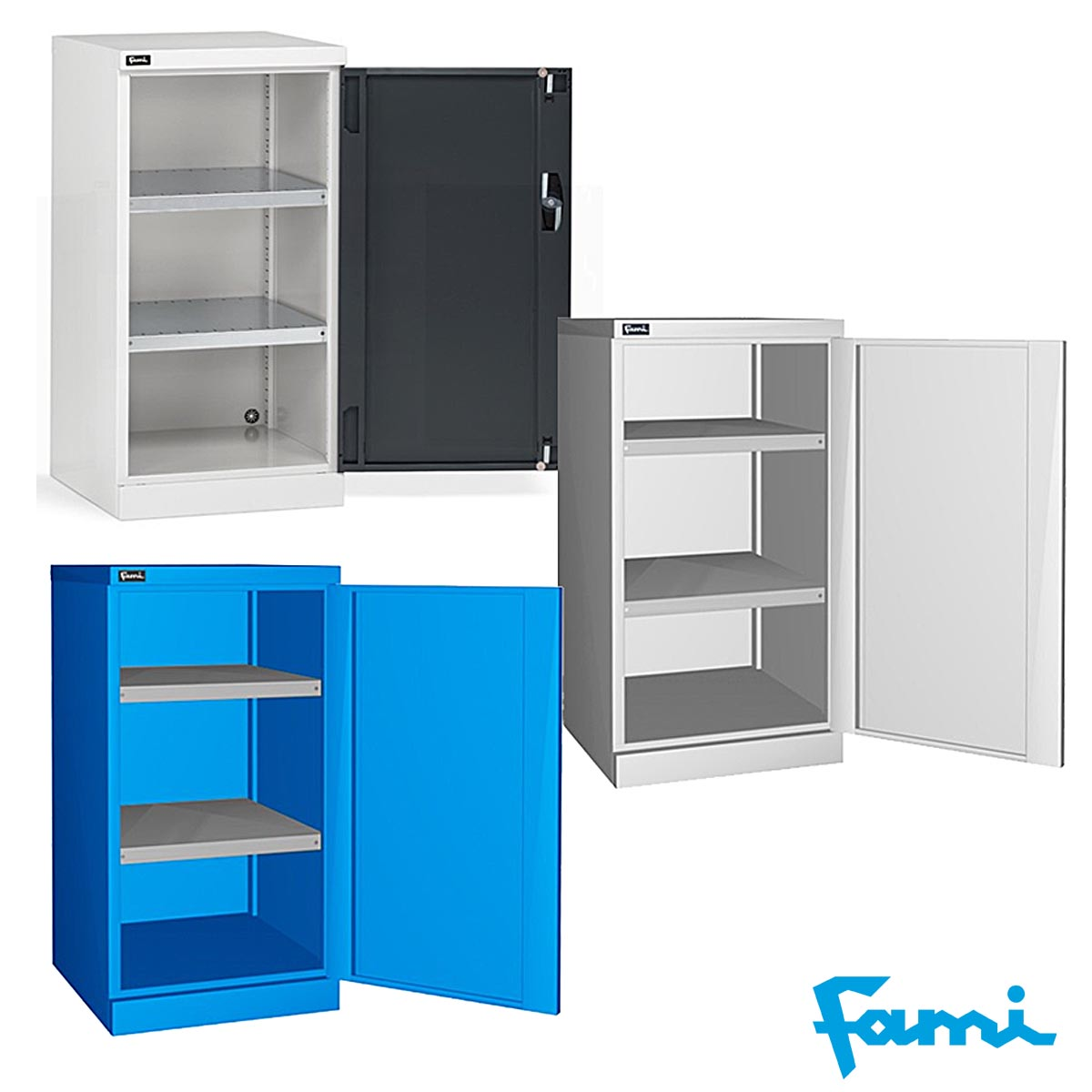 Armadietto basso a 2 Ripiani / cm.50x55x100h FAMI 