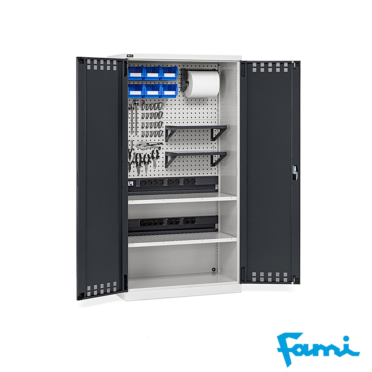 Armadio a 4 Ripiani cablato / cm.100x55x200h FAMI 