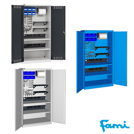 Armadio a 4 Ripiani cablato / cm.100x55x200h FAMI 