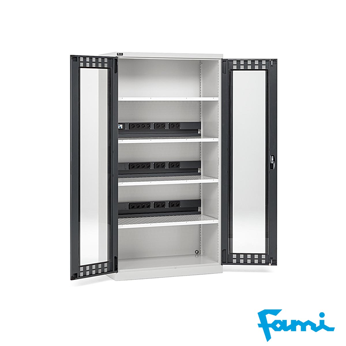 Armadio a 4 Ripiani Policarbonato / cm.100x55x200h FAMI