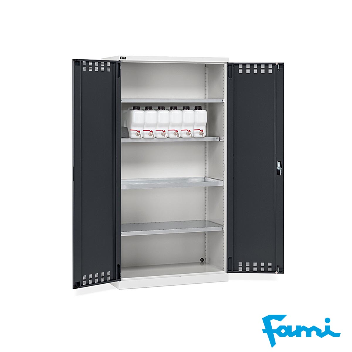 Armadio a Ripiani con 6 taniche / cm.100x55x200h FAMI