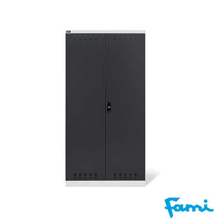 Armadio Officina Componibile (Vuoto) Grigio+Antracite / cm.100x55x200h FAMI 