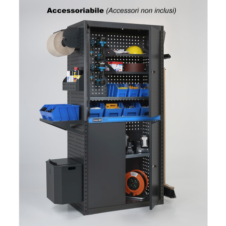 Armadio officina ad ante battenti FAMI 391A03 / cm.L.91,2xP.49,6xH.190