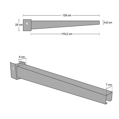 Braccio Cantilever Maxi / cm. L.120 (Kg.1030)