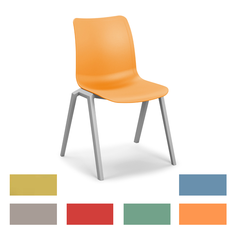 Sedia Mensa completamente in plastica VECTOR - H. Seduta 45 cm