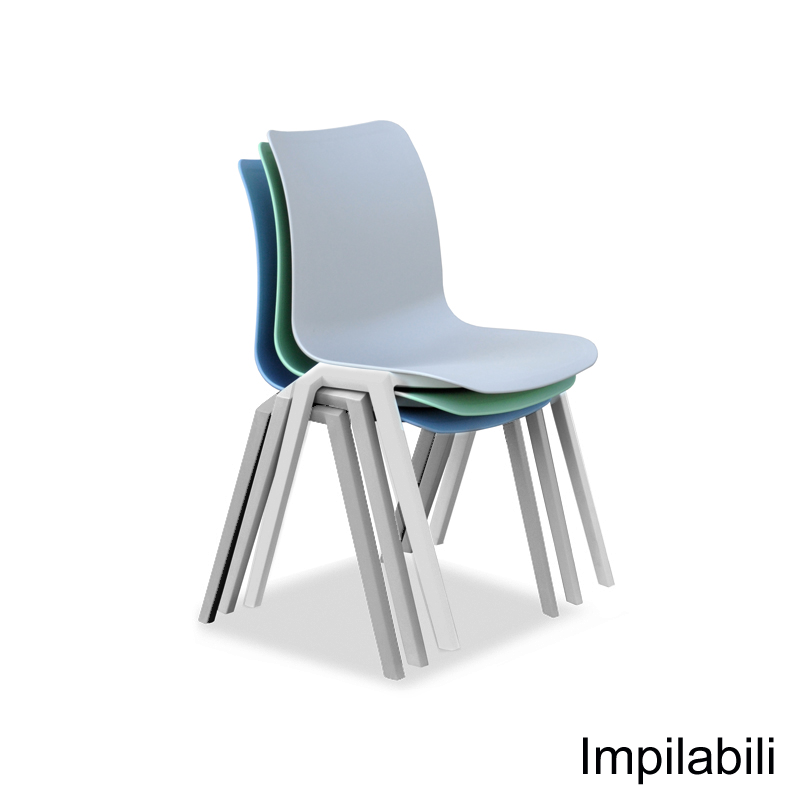 Sedia Mensa in Plastica VECTOR - H. Seduta 45 cm / ARANCIO