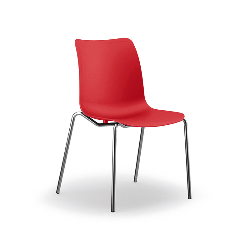 Sedia Mensa in plastica VECTOR 4G - H. Seduta 45 cm / ROSSO