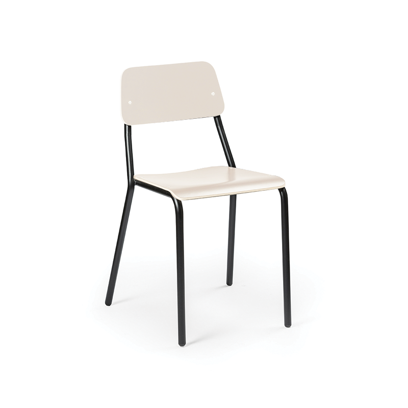 Sedia Mensa legno rivestimento laminato CUBE - AVORIO