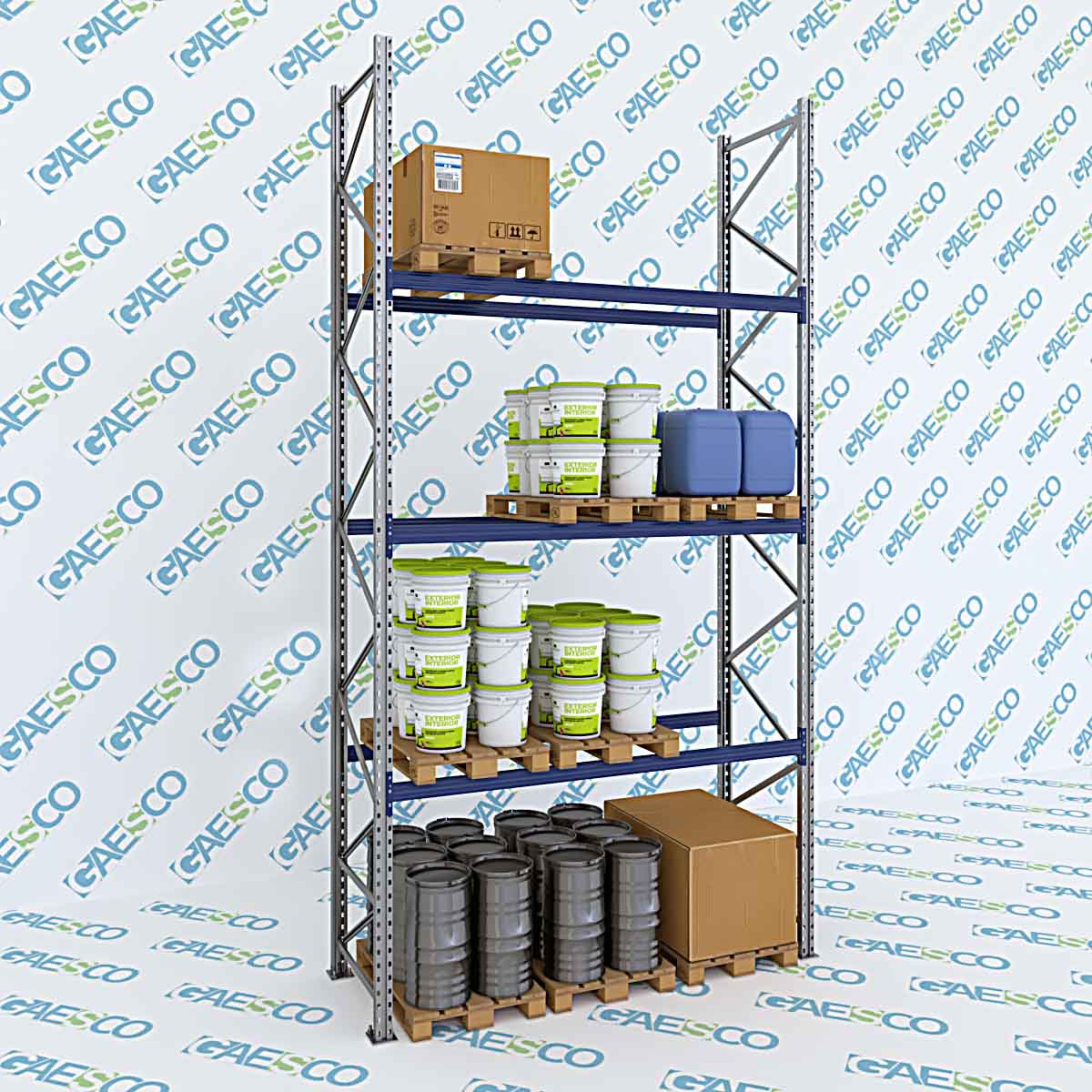 Scaffale portapallet MT10 / cm. L.270xP.100xH.550 / 3 Liv. (BASE)