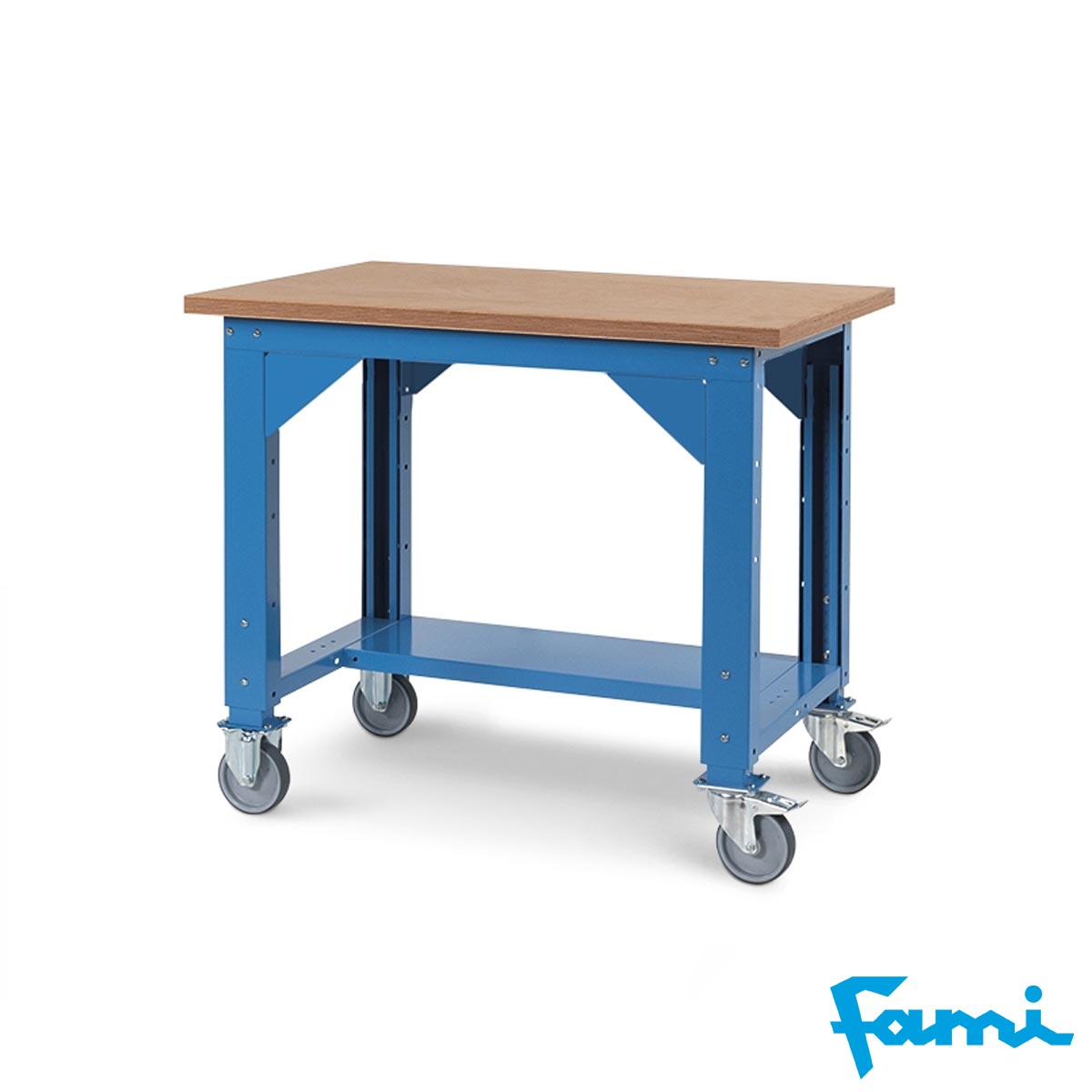 Banco da lavoro piano in legno H regolabile (BLU) / cm. L.100xP.75xH.75/111 – FAMI IDEAONE05096