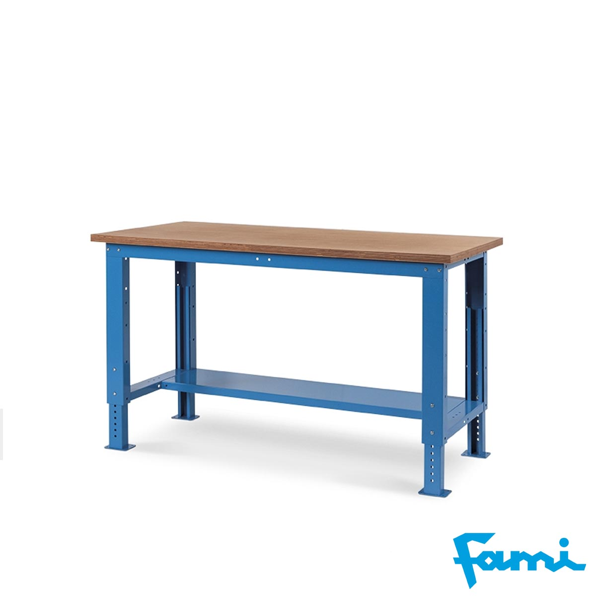 Banco da lavoro piano in legno Altez. regolabile  / cm. L.150 