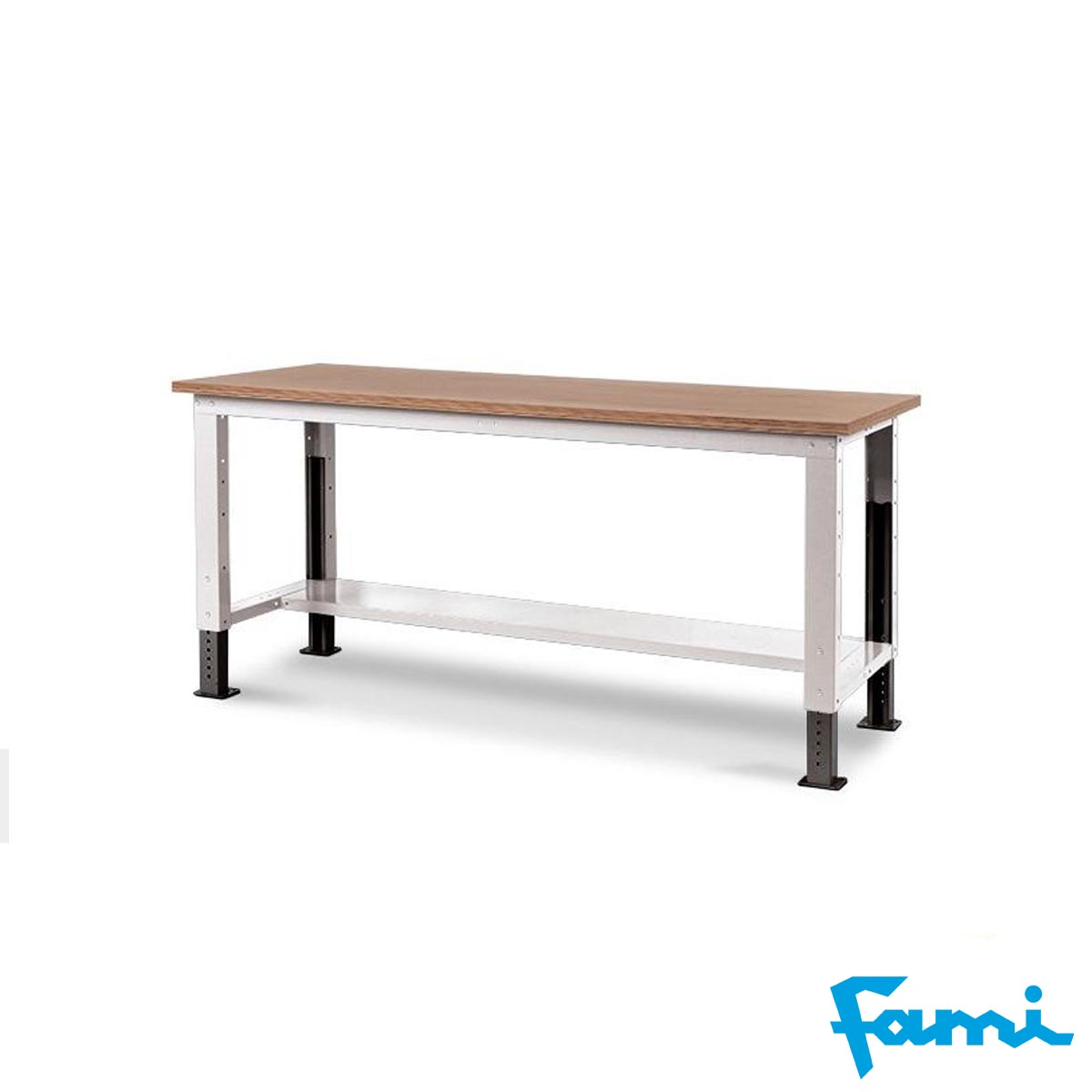 Banco da lavoro piano in legno H regolabile (GRIGIO) / cm. L.200xP.75xH.75/111 – FAMI IDEAONE05130
