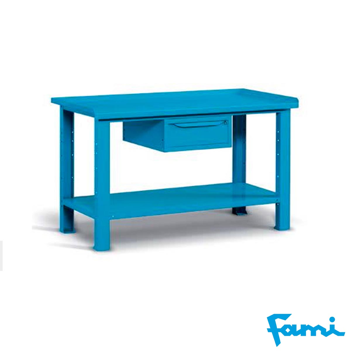 Banco da lavoro piano in acciaio (BLU) / cm. L.150xP.70xH.85 – CST06