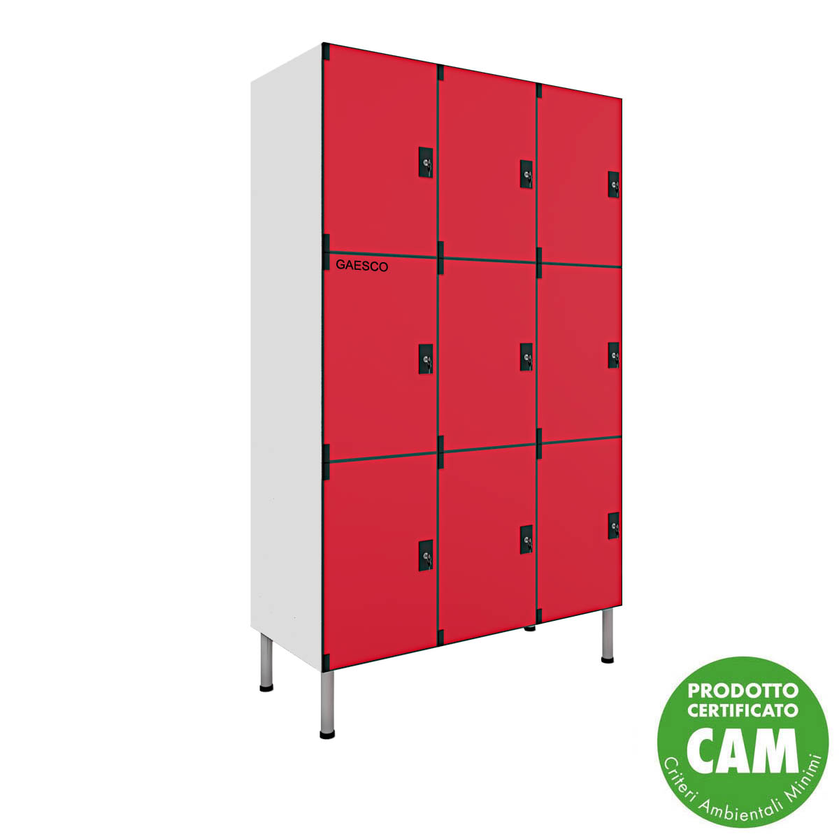 Armadio spogliatoio sovrapposto in laminato 9 vani / cm. L. 120x40x200