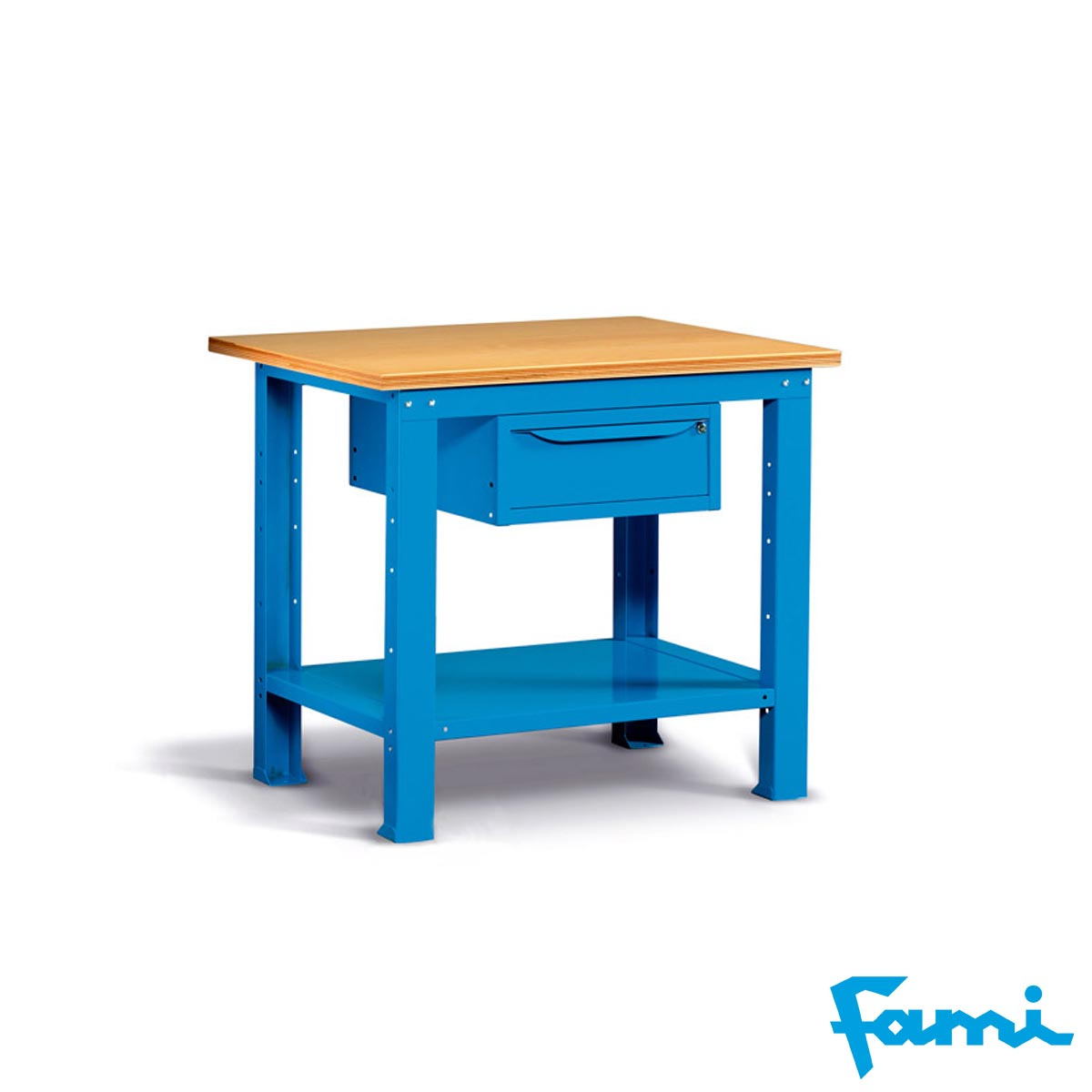 Banco da lavoro piano in legno (BLU) / cm. L.100xP.75xH.90 – CST31