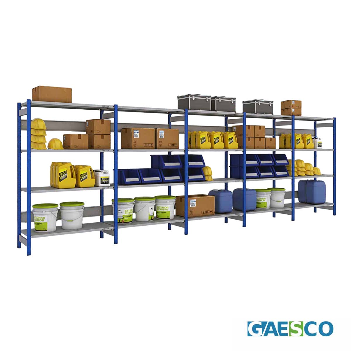 Scaffale a ripiani verniciato - Shelf One – cm. L.600xP.50xH.200 (4 Ripiani)