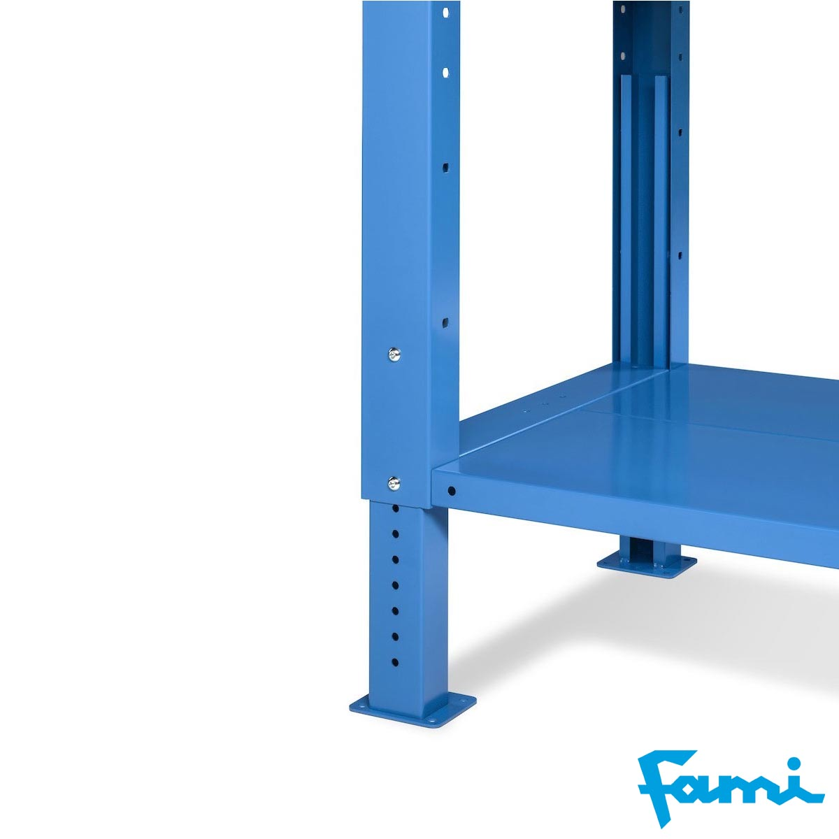 Banco da lavoro piano in legno H regolabile (Blu) / cm. L.200xP.75xH.167,5/205 – FAMI WORK2037