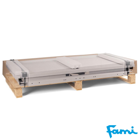 Banco da lavoro piano in legno H regolabile (Blu) / cm. L.200xP.75xH.167,5/205 – FAMI WORK2037