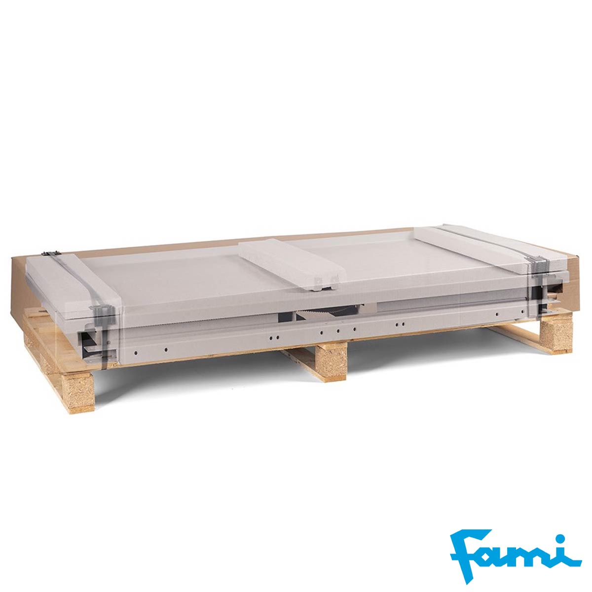 Banco da lavoro piano in legno H regolabile (Blu) / cm. L.200xP.75xH.167,5/205 – FAMI WORK2037