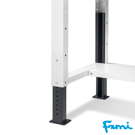 Banco da lavoro piano in legno H regolabile (GRIGIO) / cm. L.150xP.75xH.167,5/205 – FAMI WORK1529