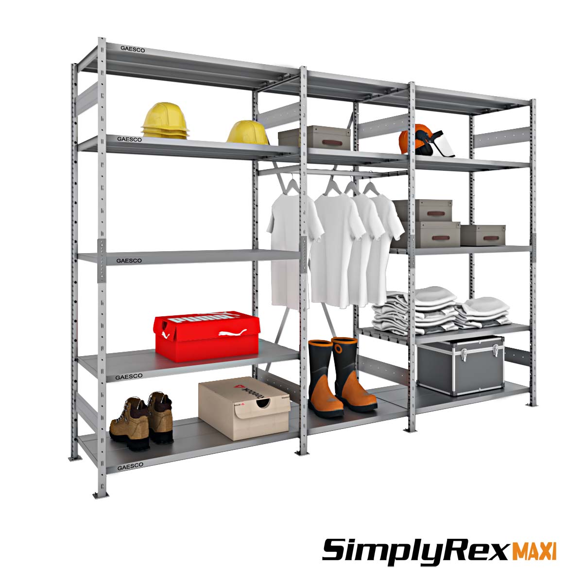 Scaffalatura capo appeso – SimplyRex – L.270xP.60xH.200 cm