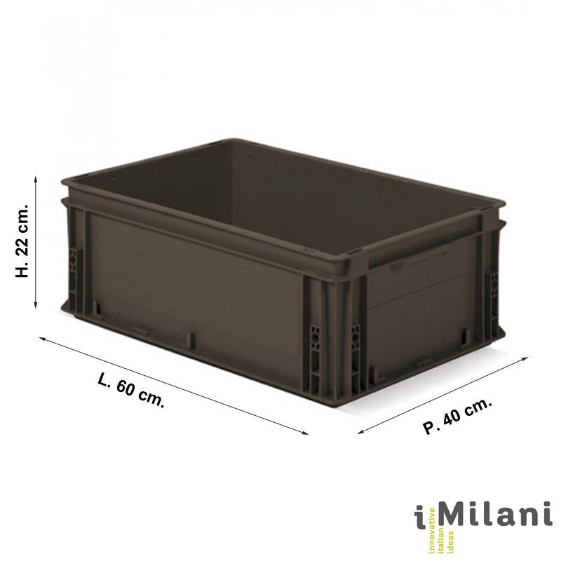 Scaffale con 24 contenitori in plastica ECO - cm. L.130xP.60xH.200
