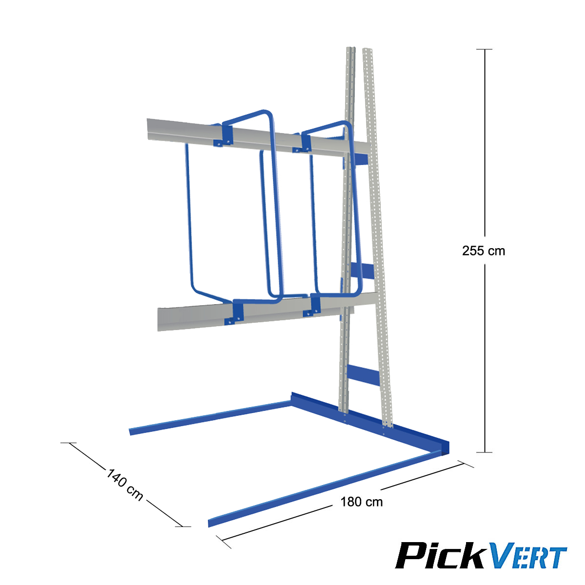 Scaffale rastrelliera Verticale / cm. L.180xP.140xH.255 (PickVERT) - AGG.VO