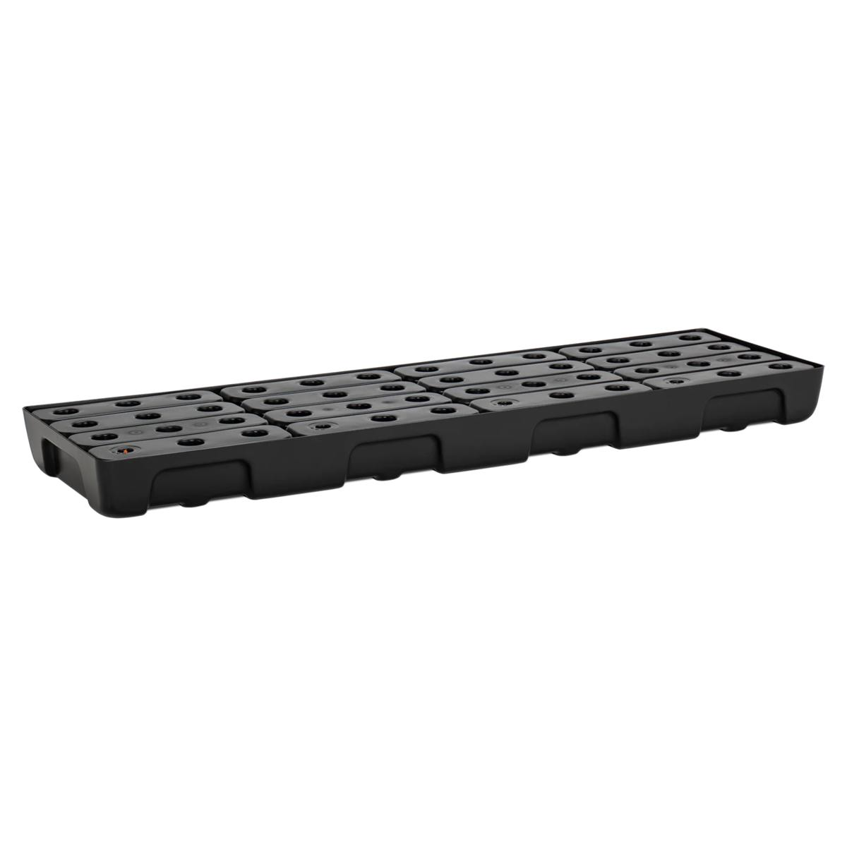 Vasca di Raccolta in PE per scaffali cm.L.130xP.40, 28Lt (Con griglia)