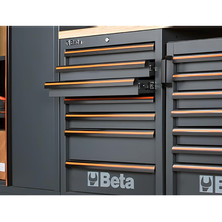 Arredo Officina BETA C45PRO X | 196 Utensili Inclusi | Piano Inox