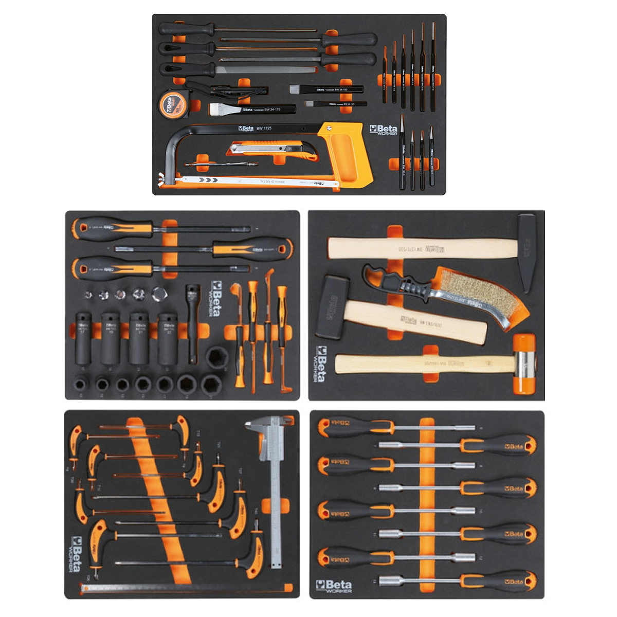 Cassettiera Beta Worker BW 2400S XL9/E-XL | 9 Cassetti | 487 Utensili