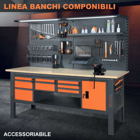 Banco Lavoro Beta C58BC-W2,1 4C/O Arancio | 2,1 mt | Gaesco