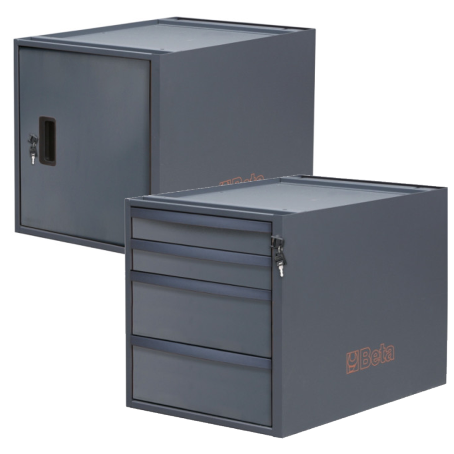 Banco Lavoro Beta C58BC-X2,1 4CA/A Antracite Inox | 2,1 mt | Gaesco